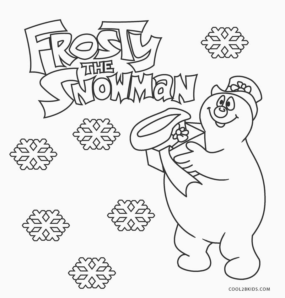 Free Printable Snowman Coloring Pages For Kids