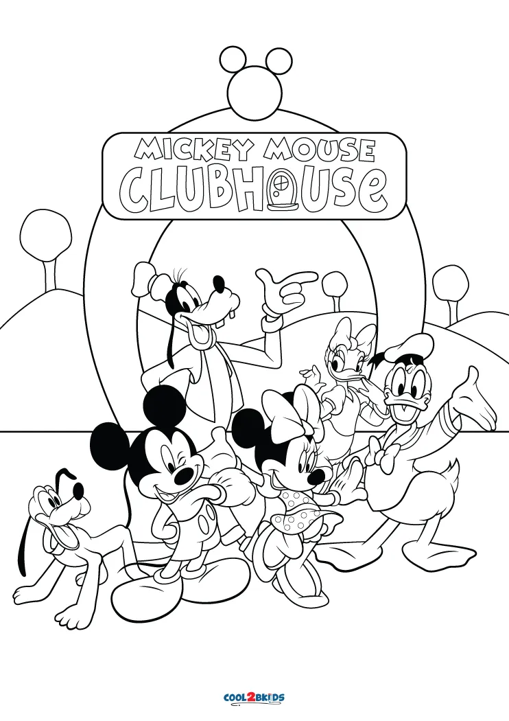 Free Printable Mickey Mouse Clubhouse Coloring Pages For Kids