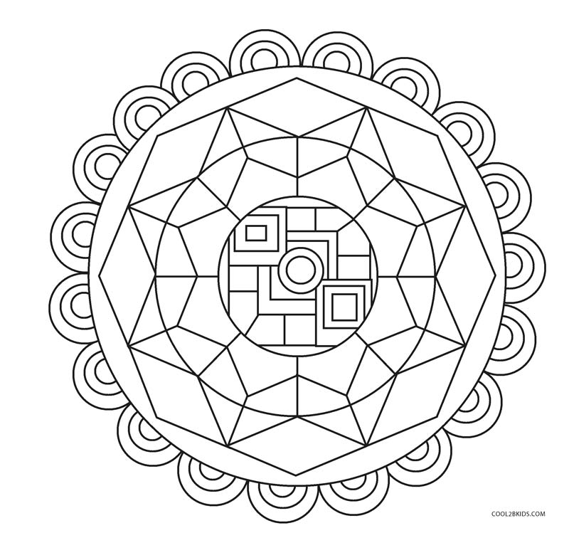 free printable geometric coloring pages for kids