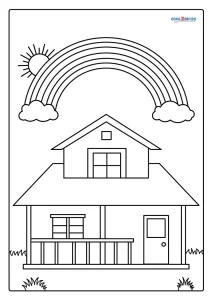 free printable coloring pages of houses