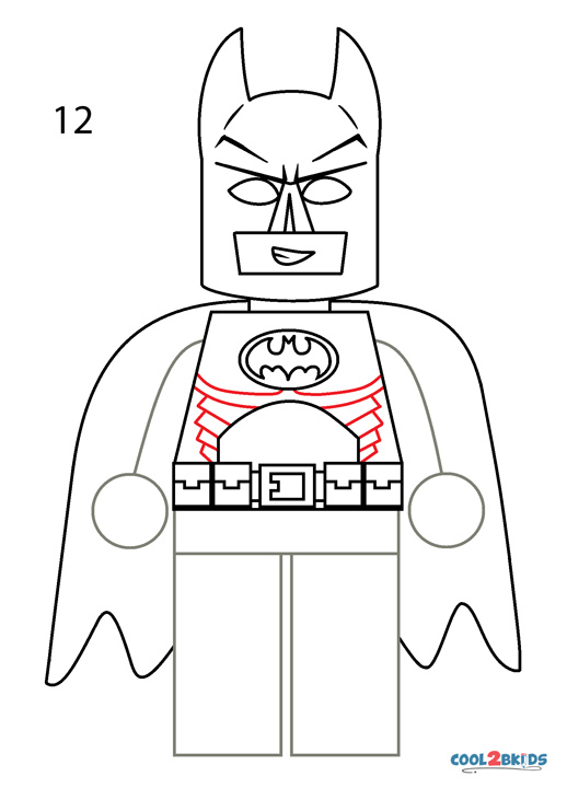 How To Draw Lego Batman (Step by Step Pictures)