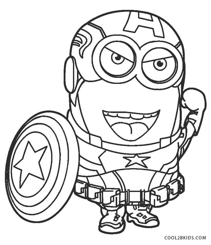 Ausmalbild Captain America