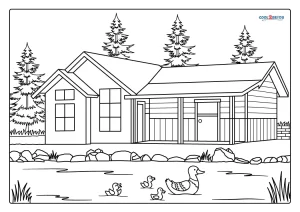 Free Printable House Coloring Pages for Kids