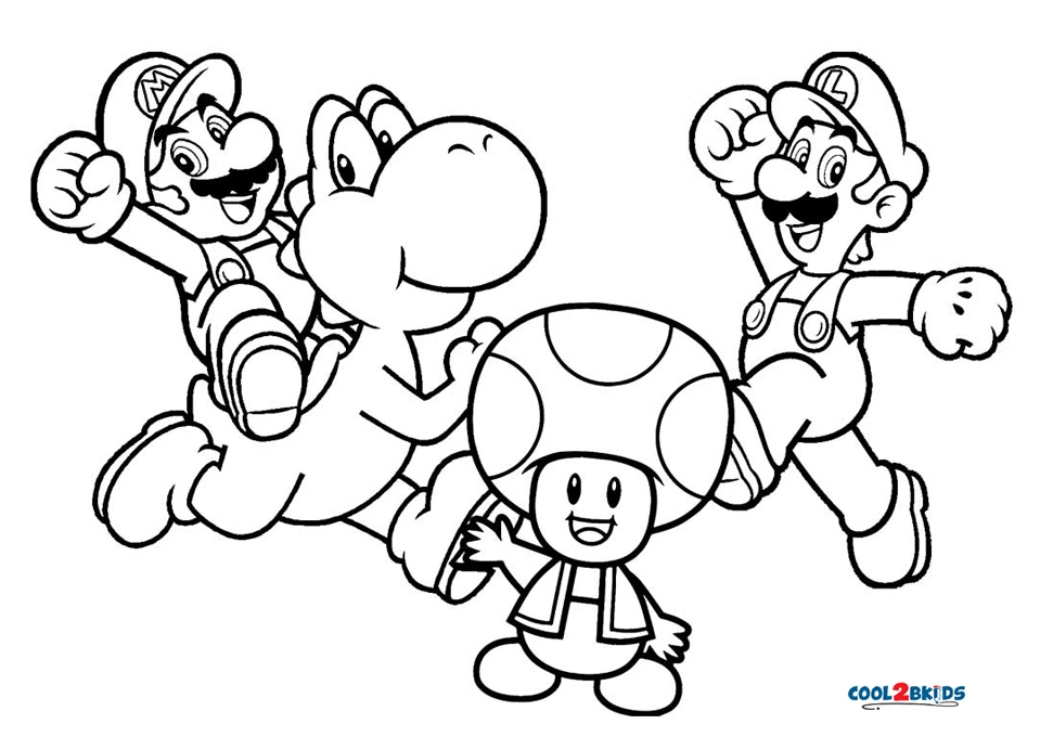 mario bros free printable coloring pages