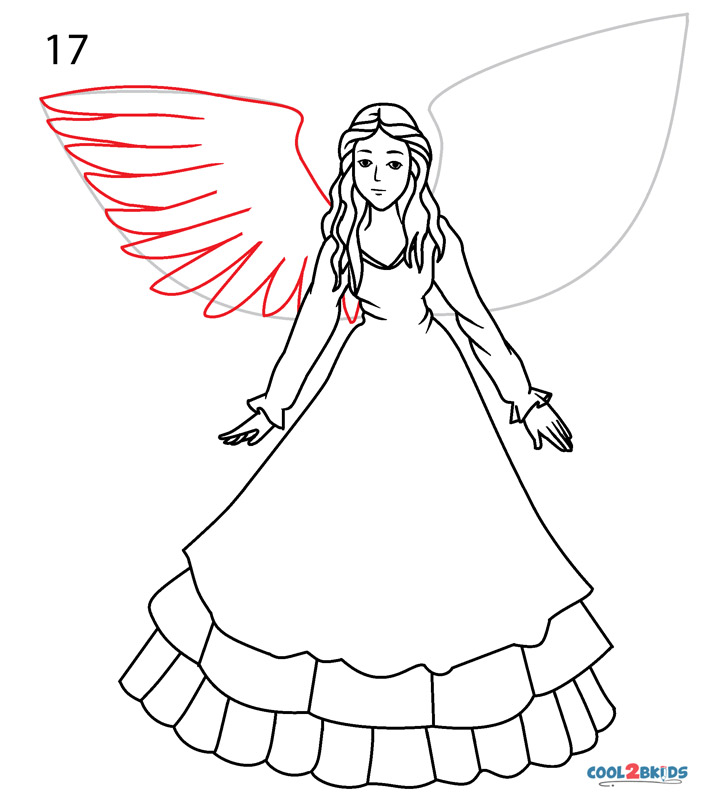 How to draw a Angel for Kids | Angel Easy Draw Tutorial - YouTube