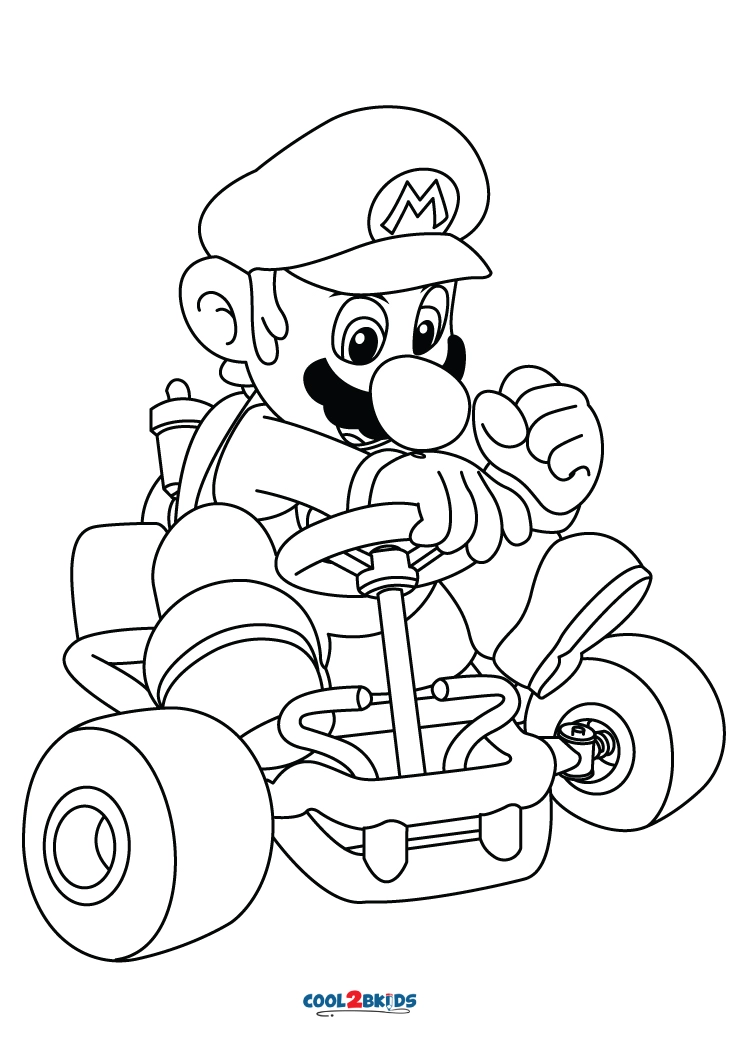 Free Printable Mario Kart Coloring Pages For Kids