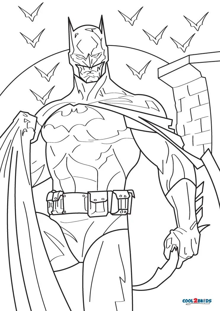 Batman in Gotham City Coloring Pages, Batman Coloring, the Dark