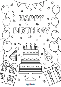 Free Printable Happy Birthday Coloring Pages For Kids