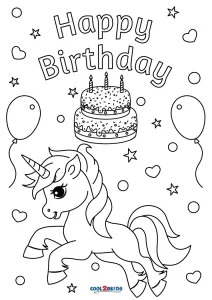 Free Printable Happy Birthday Coloring Pages For Kids