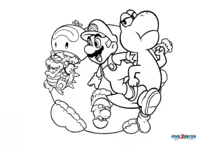 fire luigi coloring pages