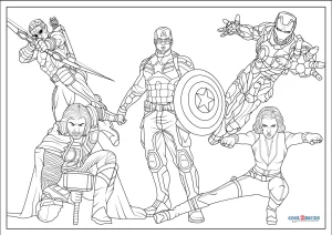 Easy Avengers Coloring Pages