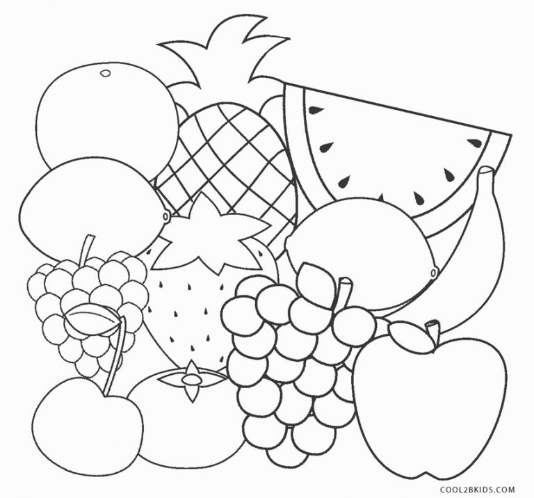 Free Printable Fruit Coloring Pages For Kids