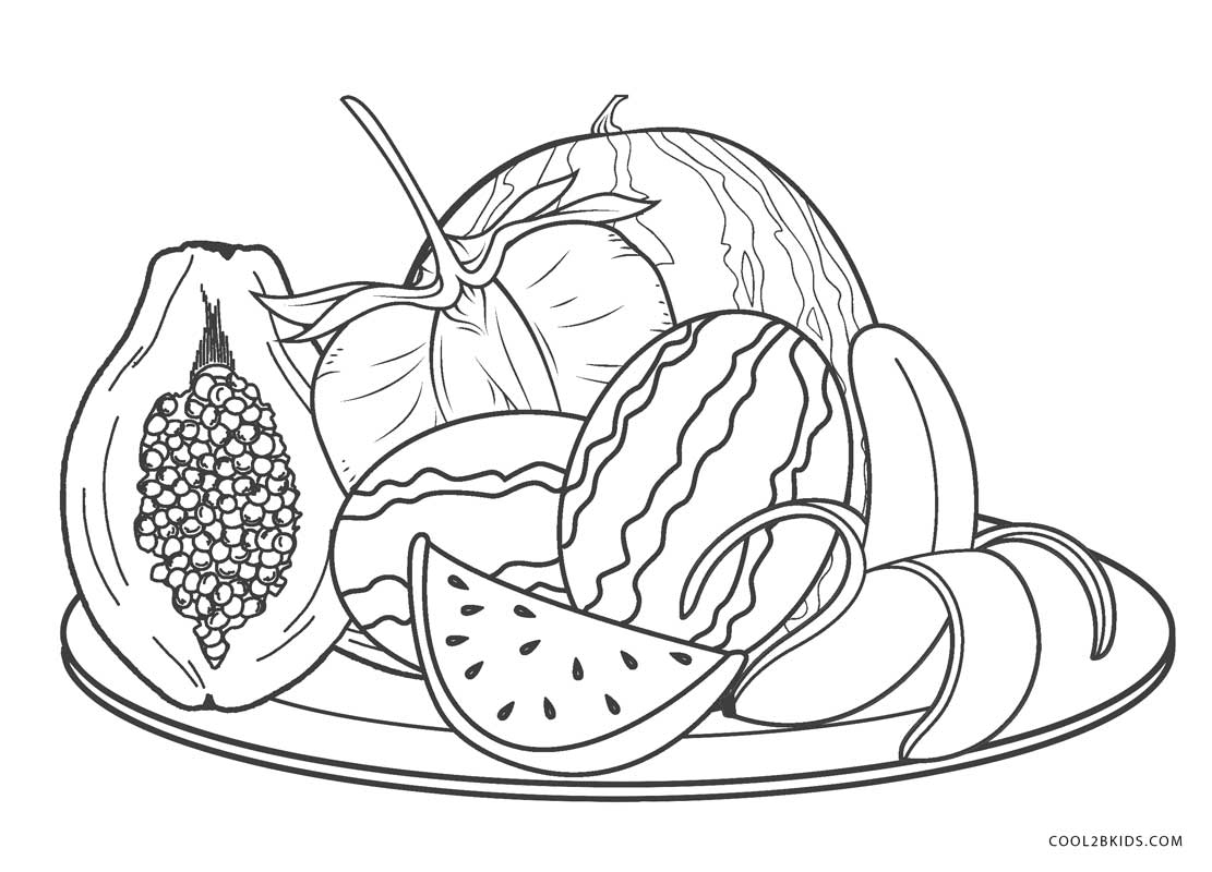 Free Printable Fruit Coloring Pages for Kids