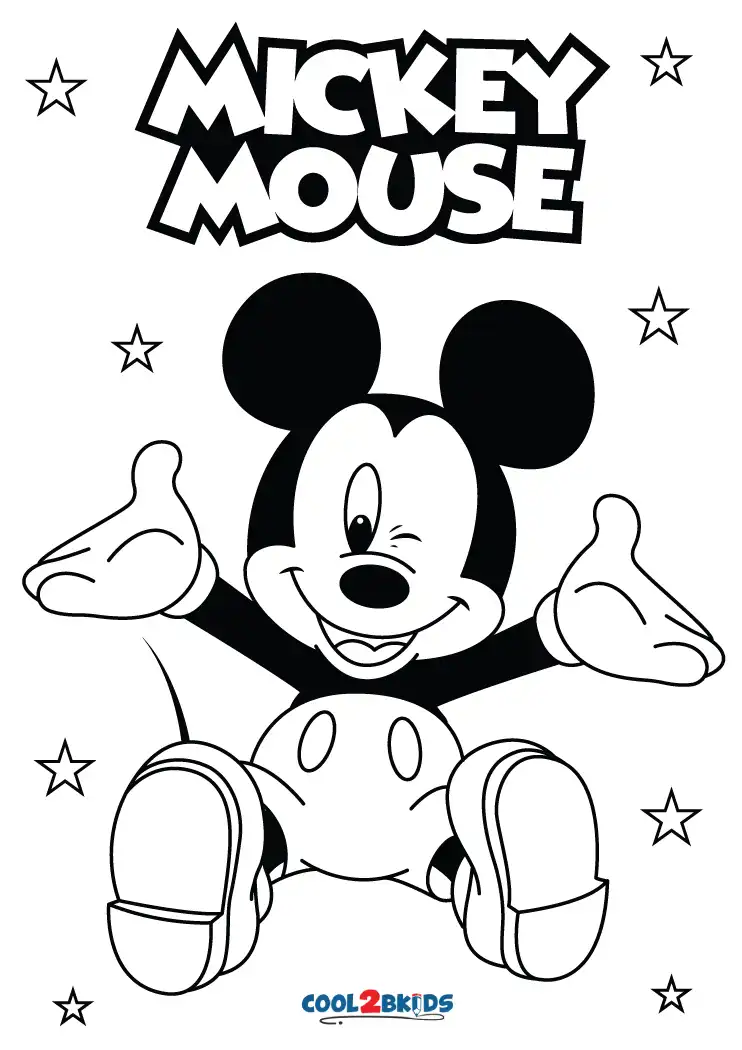 mickey and minnie coloring pages