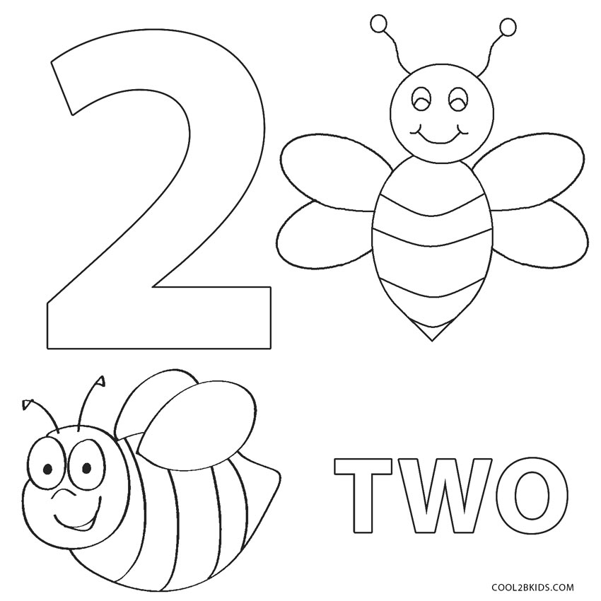 Number Two Coloring Pages For Kids