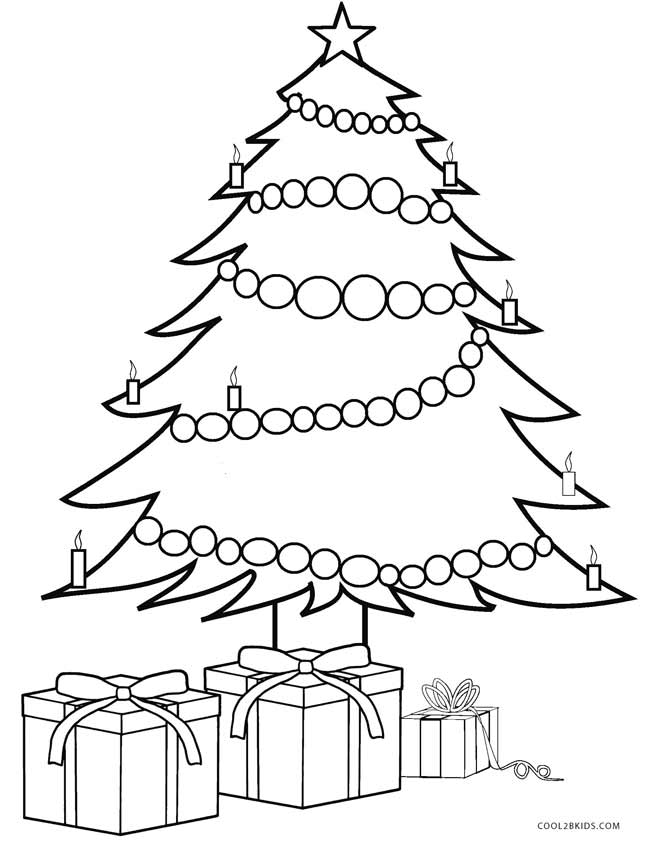 Dibujos de Árboles de Navidad para colorear - Páginas para imprimir gratis