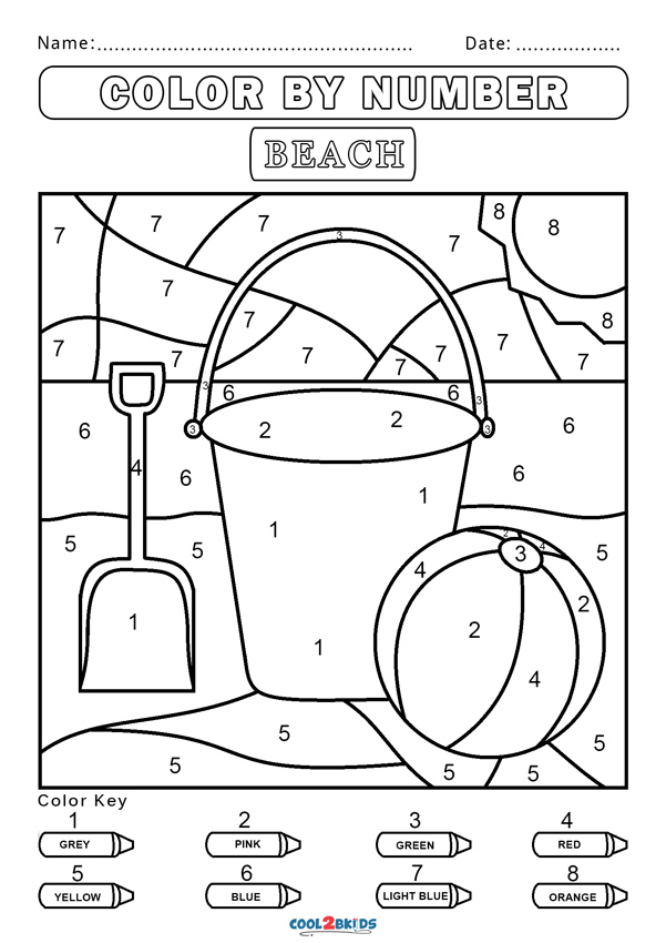 Free Color By Number Worksheets Cool2bkids