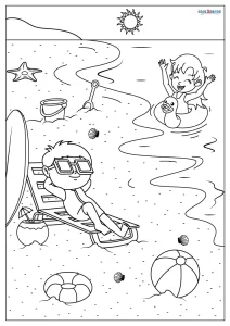 Free Printable Beach Coloring Pages For Kids