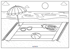 Free Printable Beach Coloring Pages For Kids