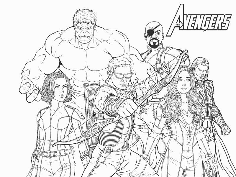 Dibujos de The Avengers: Los Vengadore para colorear - Páginas para  imprimir gratis