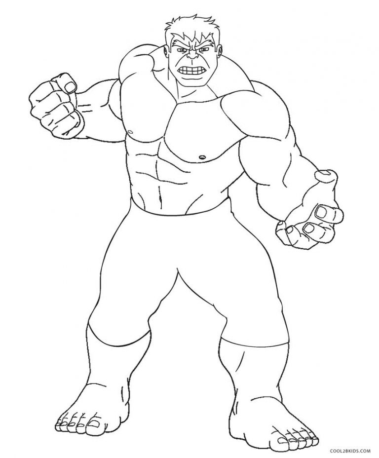 Dibujo De Hulk Frontal Para Imprimir Y Colorear Desenhos Para Colorir ...