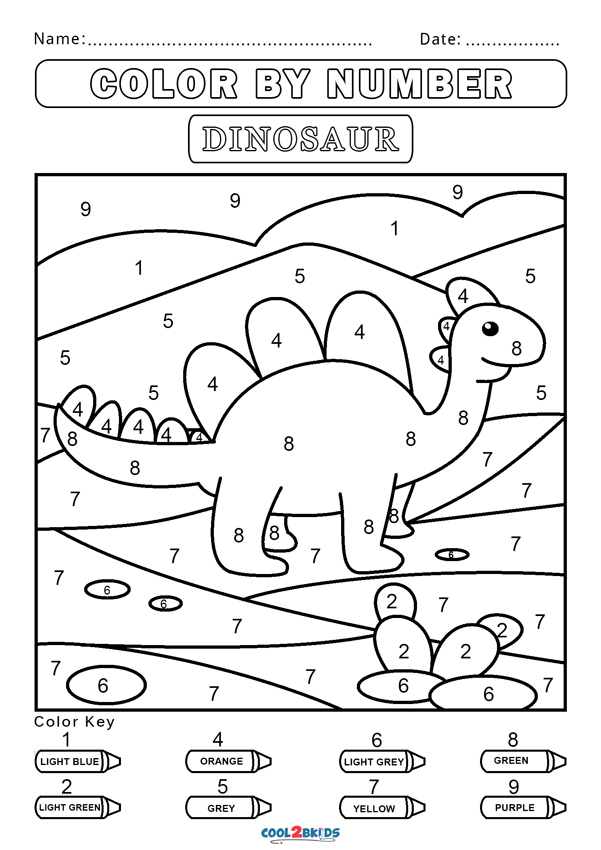 color by numbers coloring pages preschool free