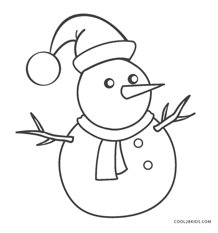 Dibujos de Muñeco de nieve para colorear - Páginas para imprimir gratis