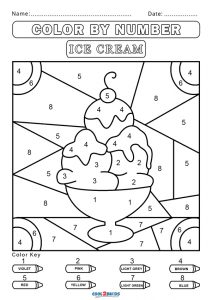 free color by number worksheets cool2bkids