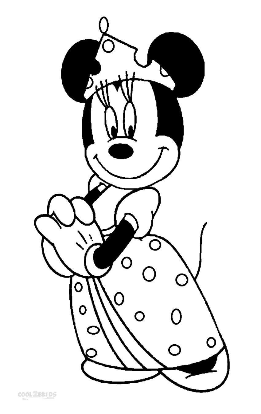 Dibujos De Minnie Mouse Para Colorear Páginas Para Imprimir Gratis 