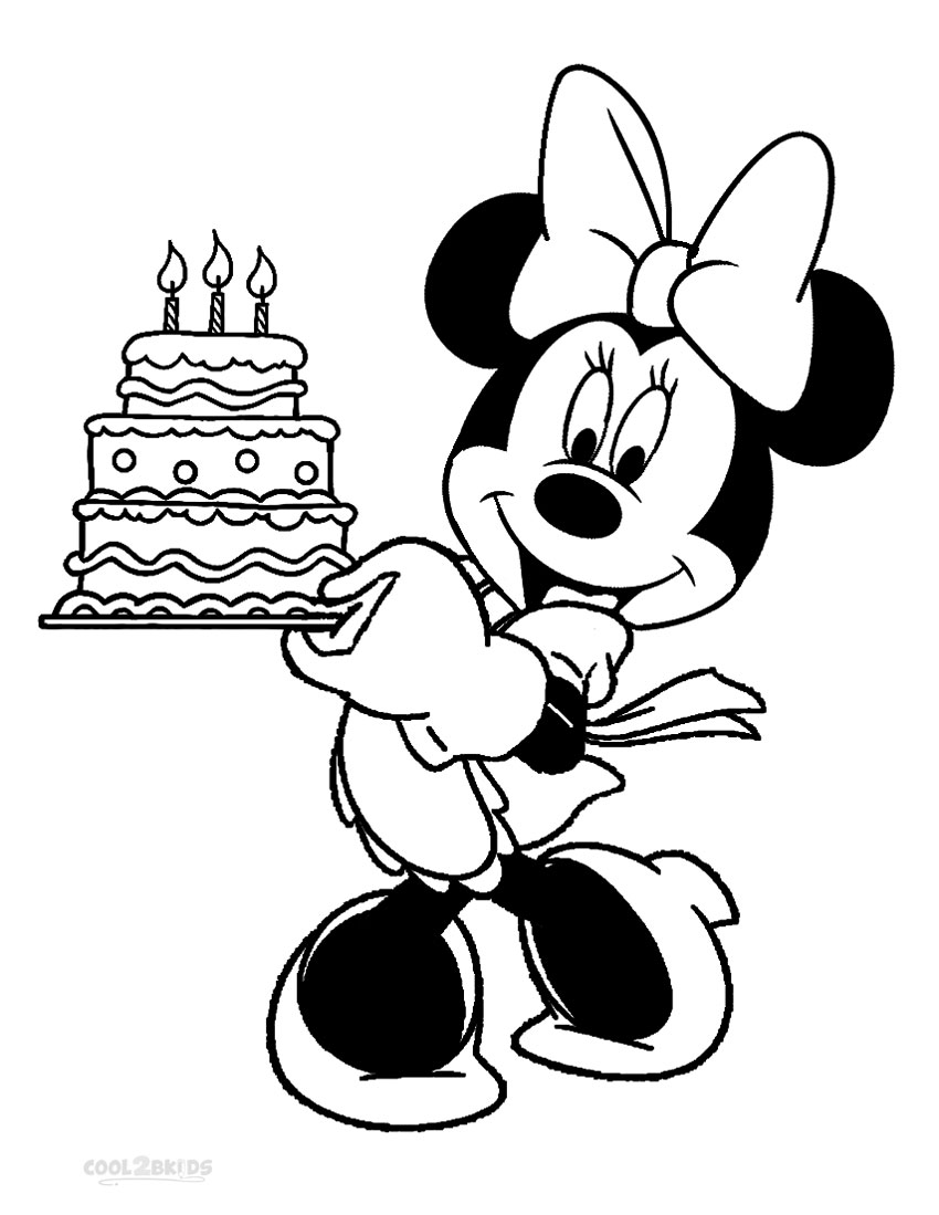 Dibujos De Minnie Mouse Para Colorear Paginas Para Imprimir Gratis