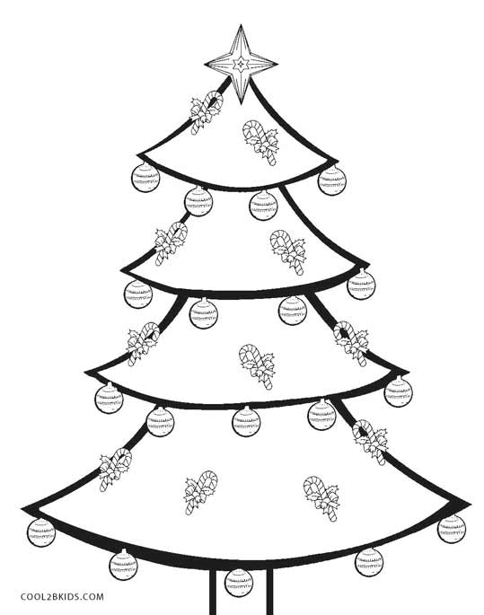 Dibujos de Árboles de Navidad para colorear - Páginas para imprimir gratis