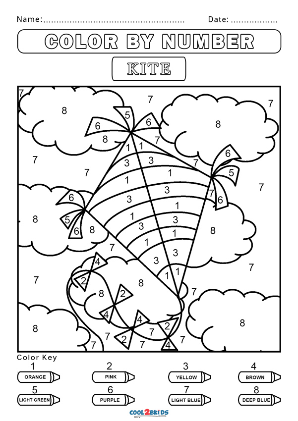 Free Printable Color By Number Worksheets