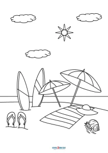 Free Printable Beach Coloring Pages For Kids