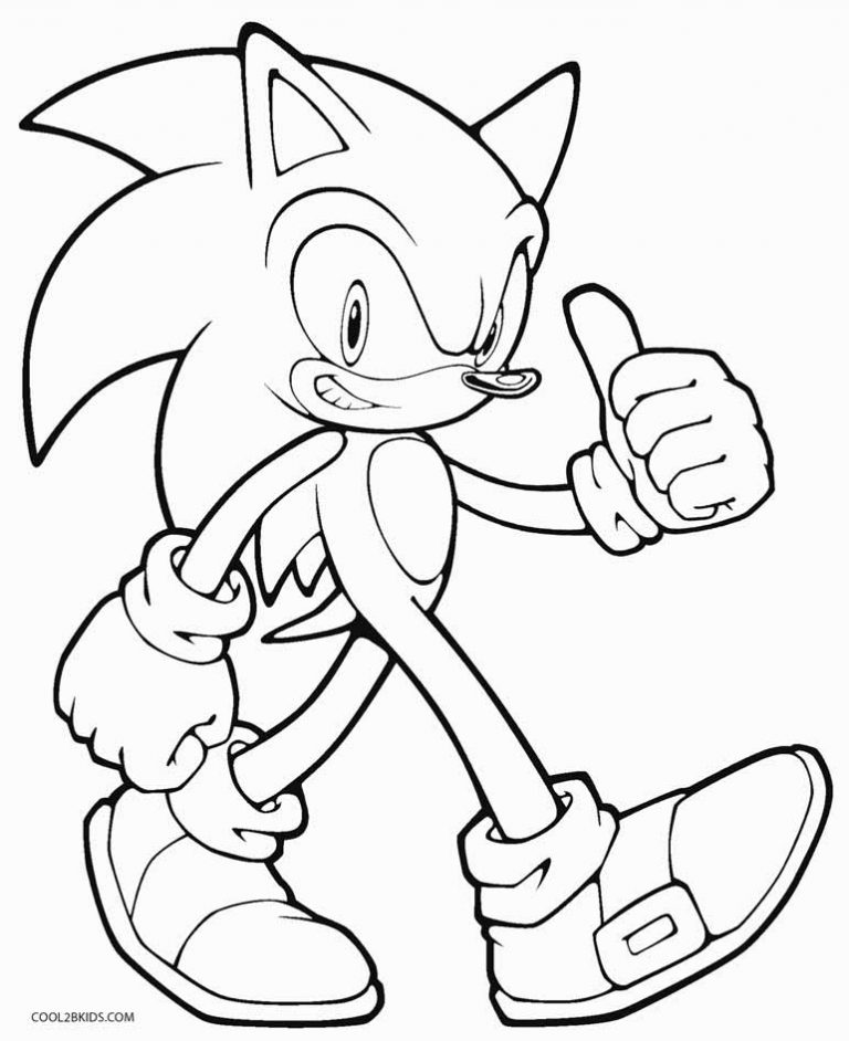 Dibujos De Sonic Para Colorear Páginas Para Imprimir Gratis