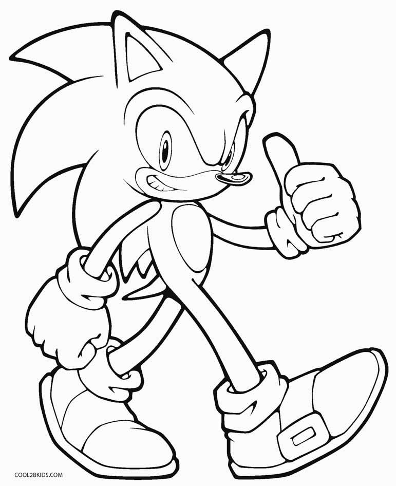 Dibujos De Sonic Para Colorear Páginas Para Imprimir Gratis