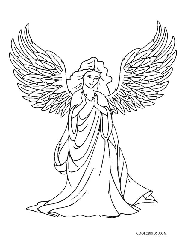 Dibujos de Ángeles para colorear - Páginas para imprimir gratis Dibujos de Ángeles para colorear - Páginas para imprimir gratis