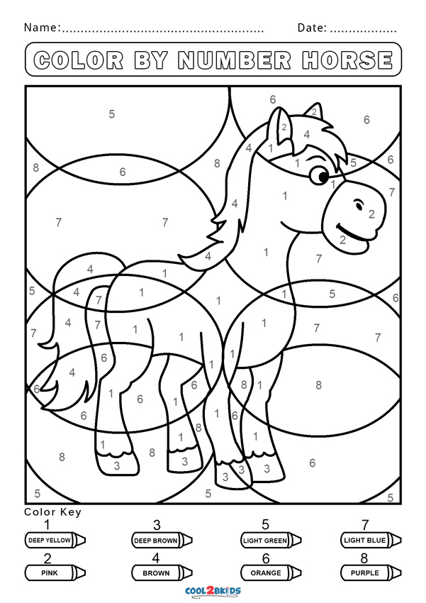 Download Free Color by Number Worksheets | Cool2bKids