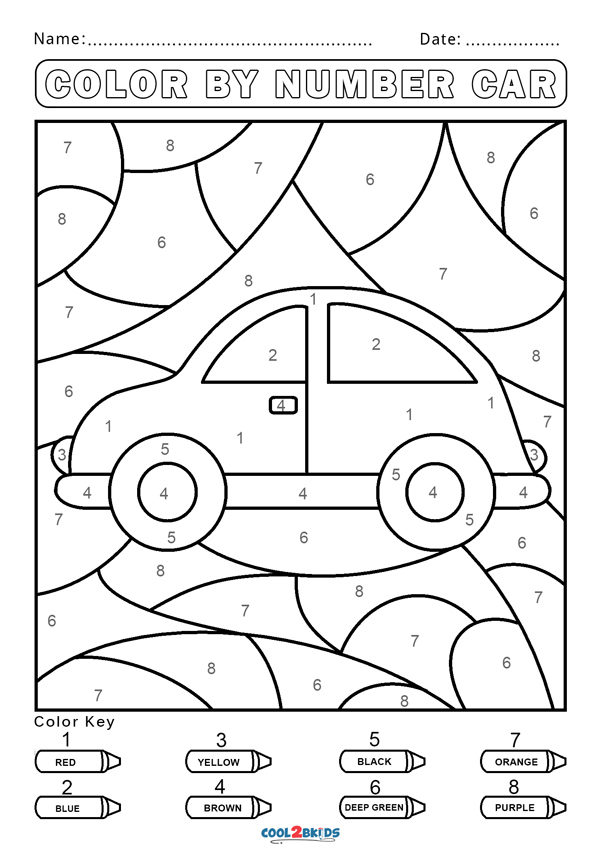 numbers coloring pages printable