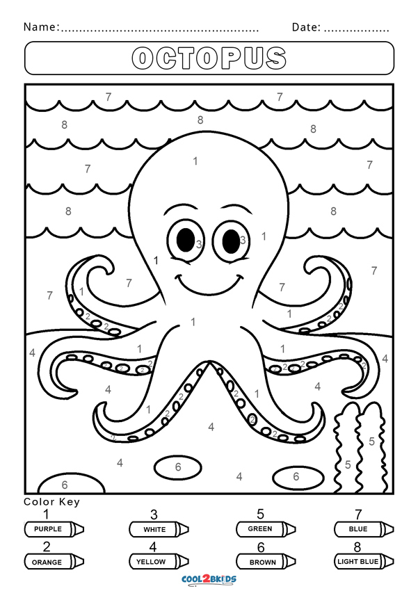 Free Color by Number Worksheets - Cool2bKids