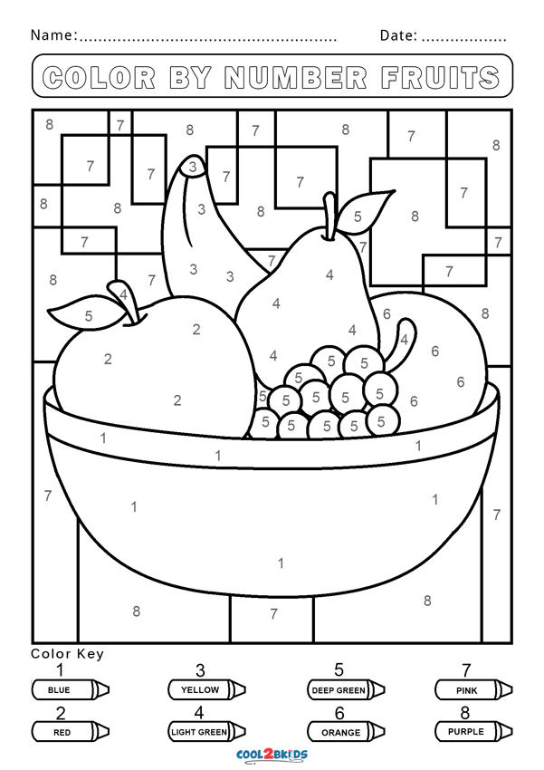 Free Color by Number Worksheets - Cool2bKids