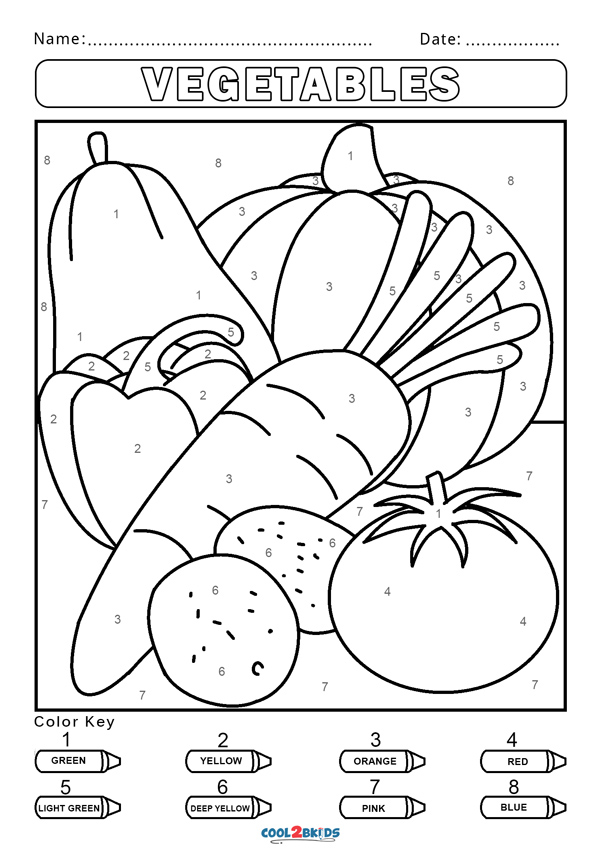 Free Color by Number Worksheets - Cool2bKids