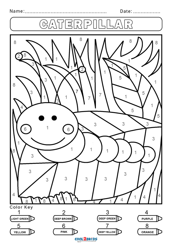 free color by number worksheets cool2bkids