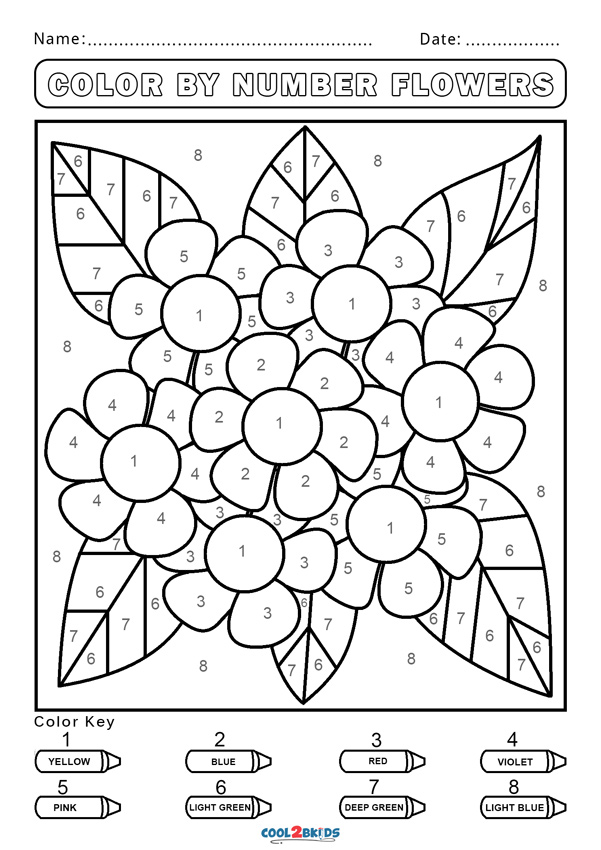 Free Color By Number Worksheets Cool2bkids