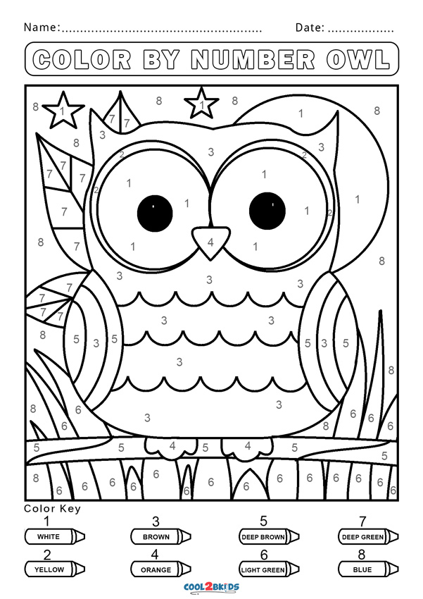 Free Printable Number Coloring Sheets