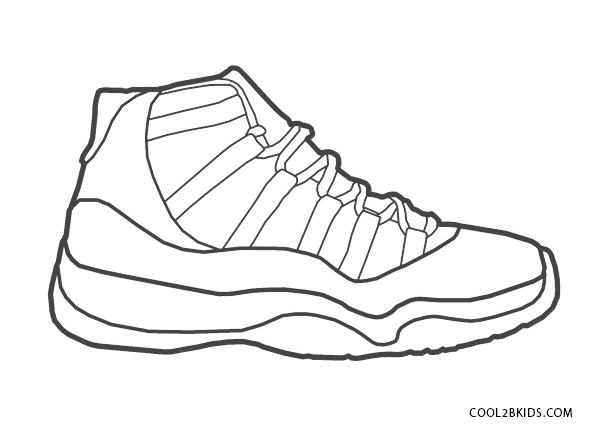 basketball shoes coloring pages