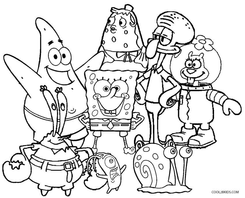 Dibujos De Bob Esponja Para Colorear Páginas Para Imprimir Gratis