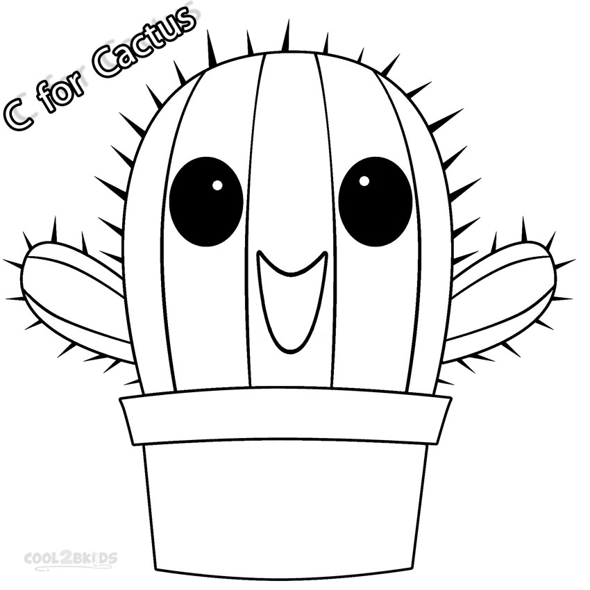 Dibujos para colorear juego de pintar cactus 