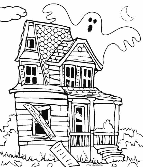 Dibujo de Casa embrujada para colorear - Páginas para imprimir gratis
