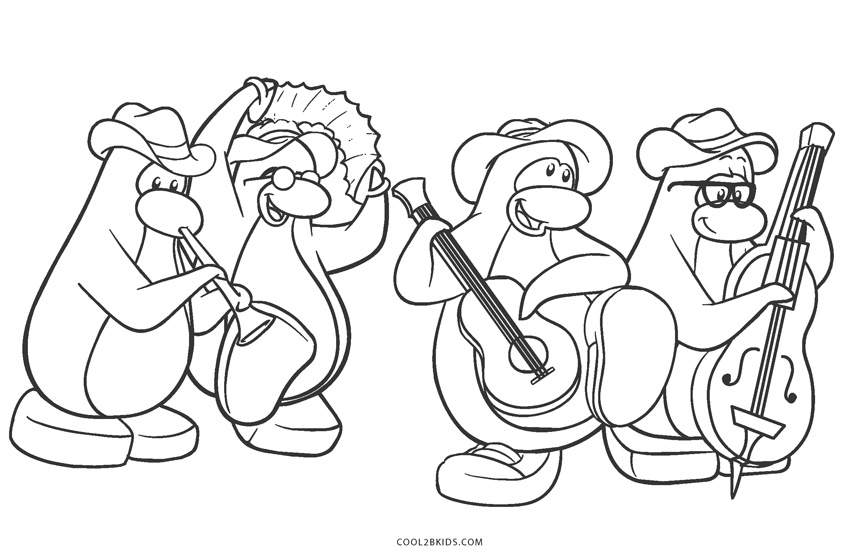 club penguin coloring pages and printables