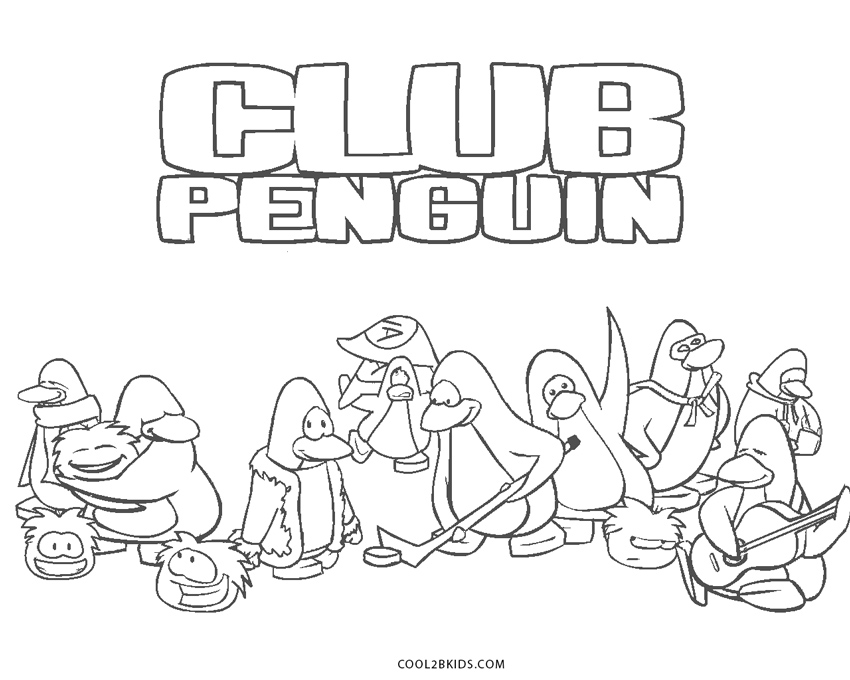 Free Printable Club Penguin Coloring Pages For Kids